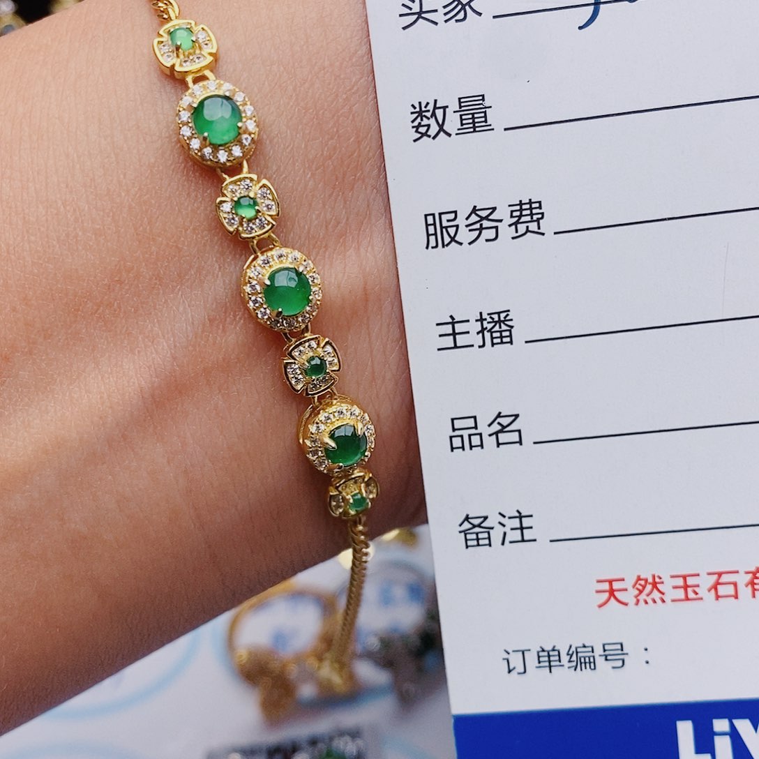 翡翠戒指银S925镶嵌戒指