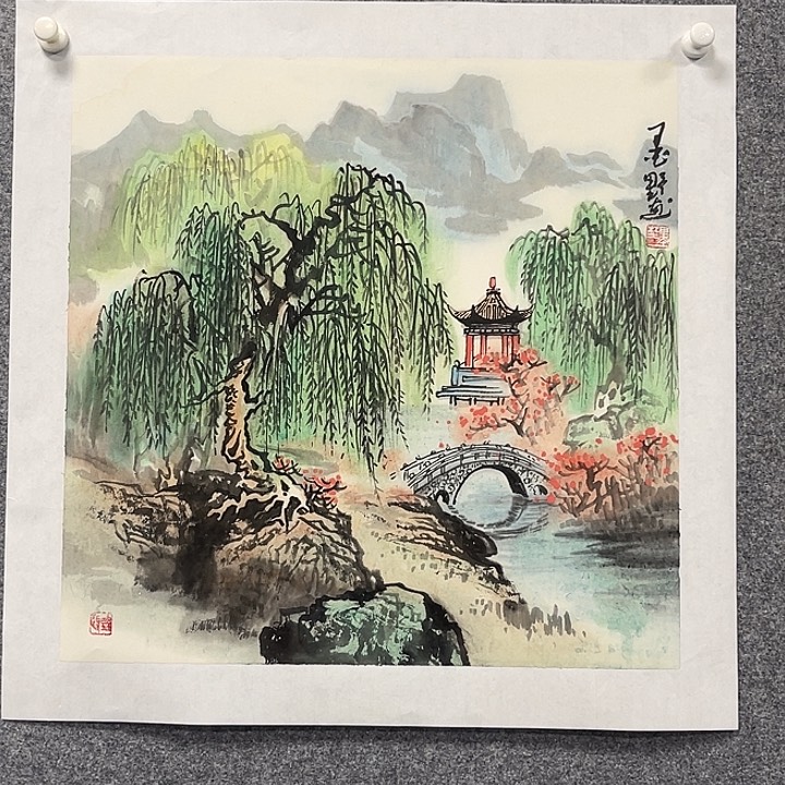 国画郭亚军老师春景