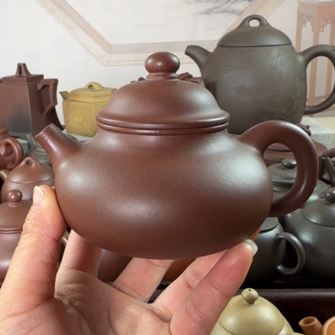 紫砂茶壶底槽清料230cc