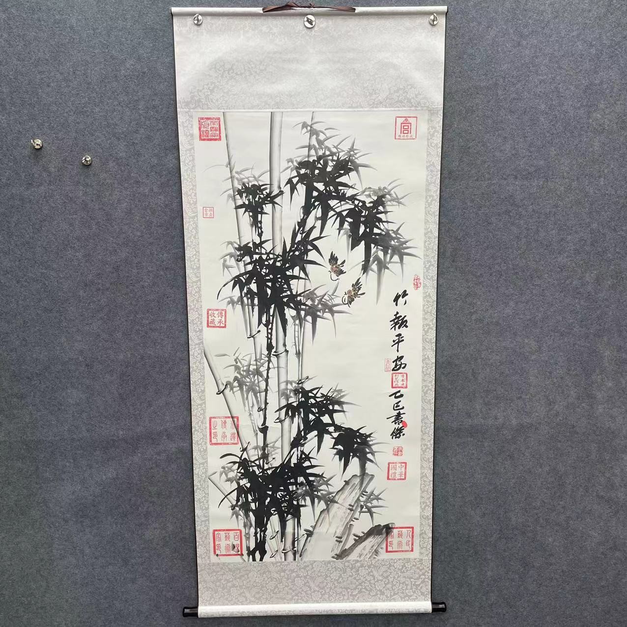 李书杰——竹报平安竖轴——精品国画——170cmX70cm