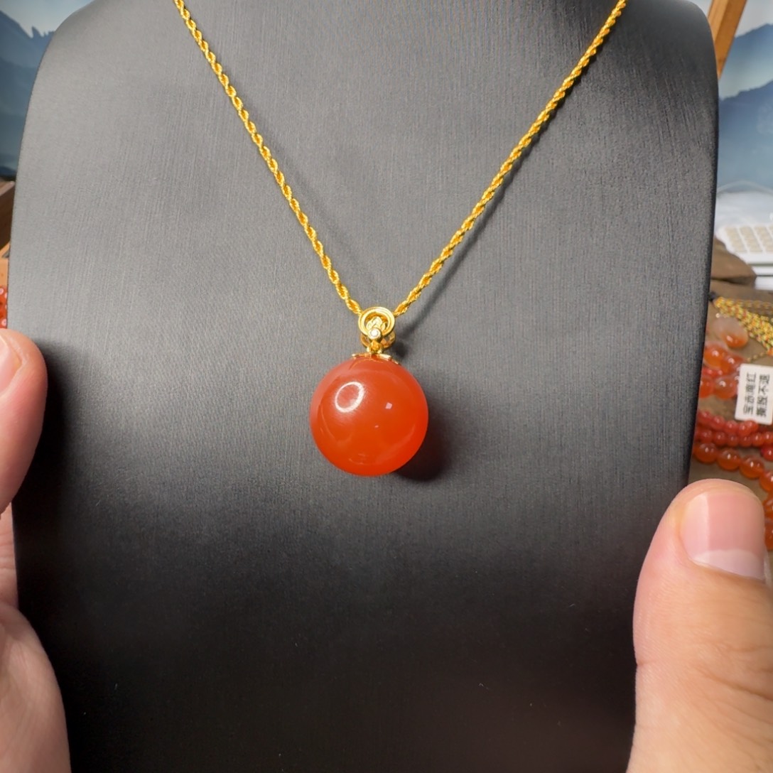 简****南红玛瑙单圈未镶嵌666卡19.6