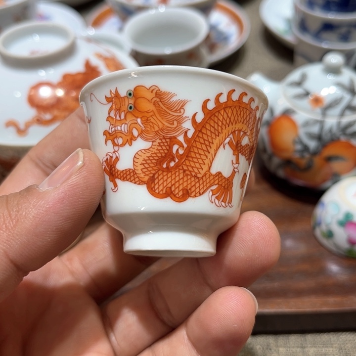 纯手绘精品盖碗杯