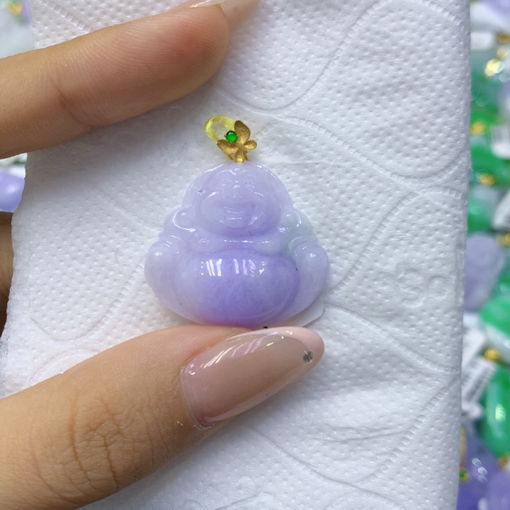 颈饰18K金镶嵌翡翠