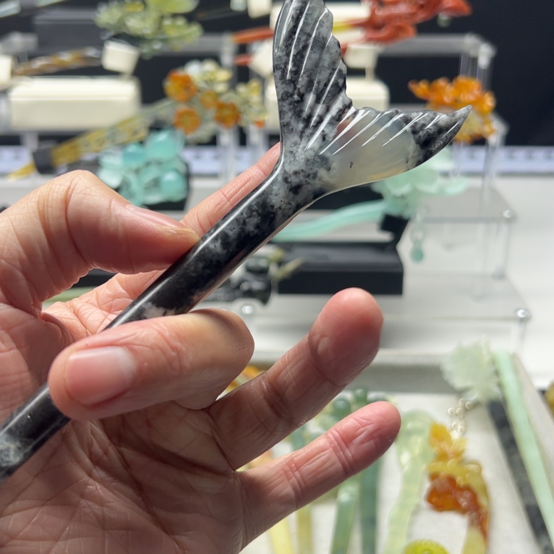 岫玉福利发簪未镶嵌