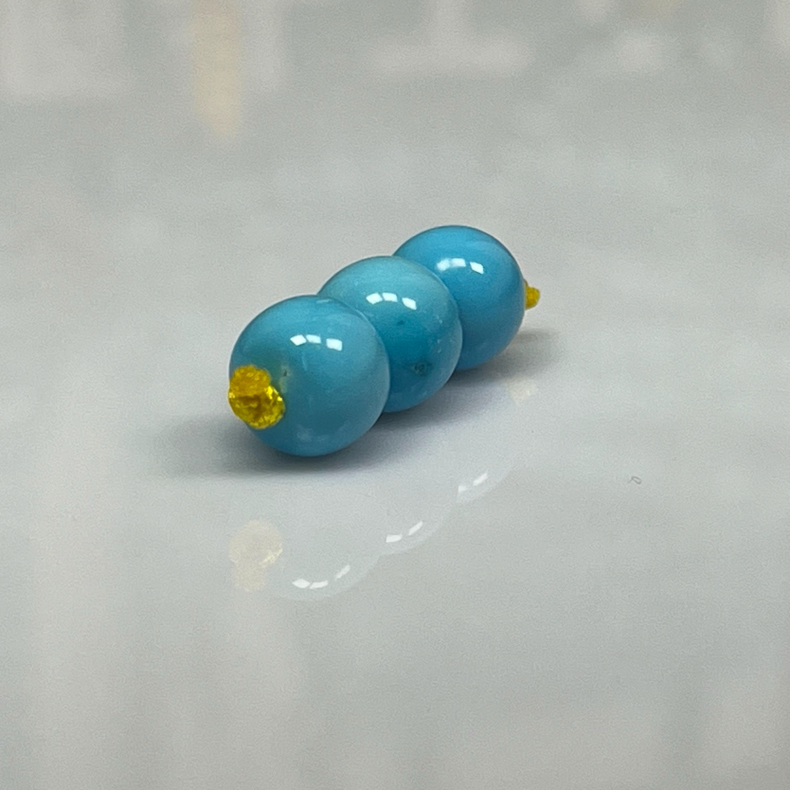 精品暴暴蓝原矿绿松石套珠