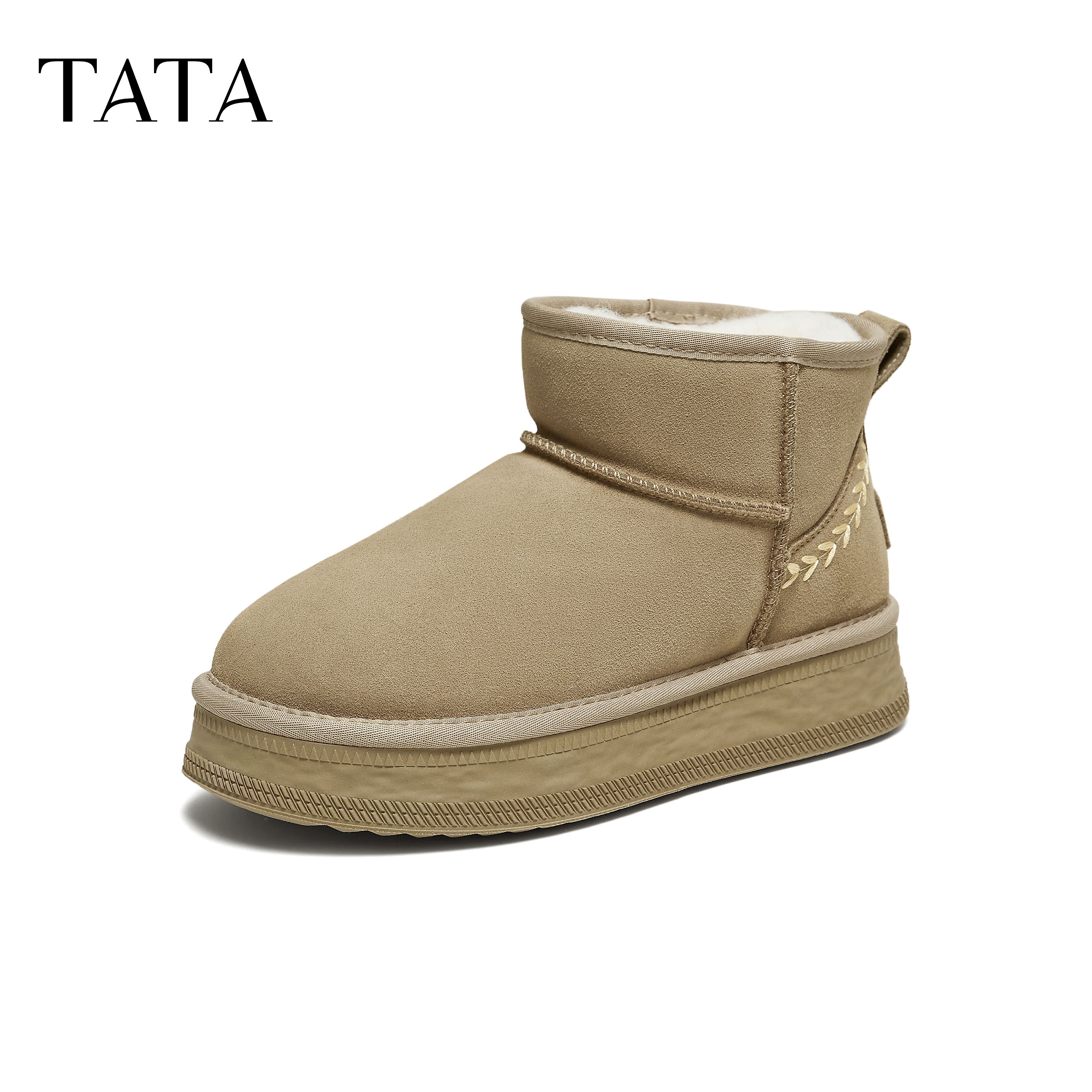 【丽公主专属】TATA他她2025冬新款时尚保暖百搭休闲雪地靴CWX01DD5