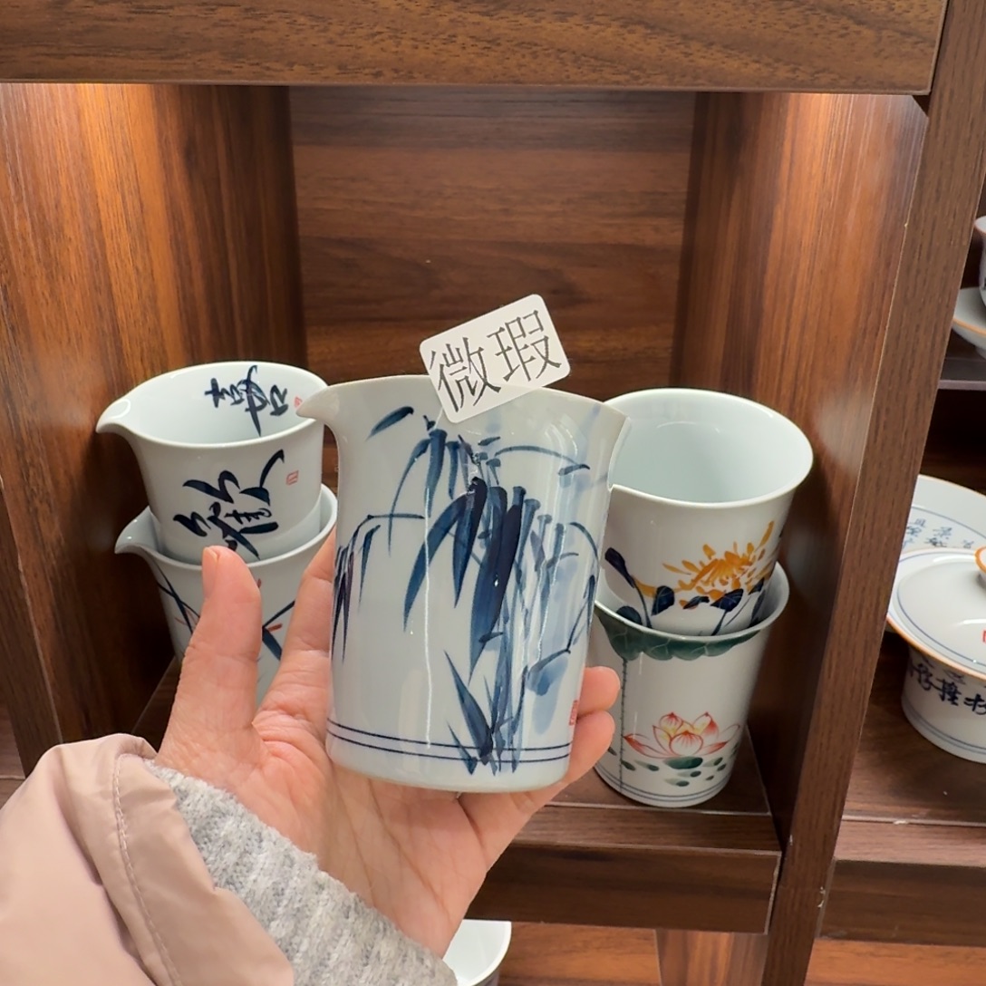 微瑕釉下彩纯手绘