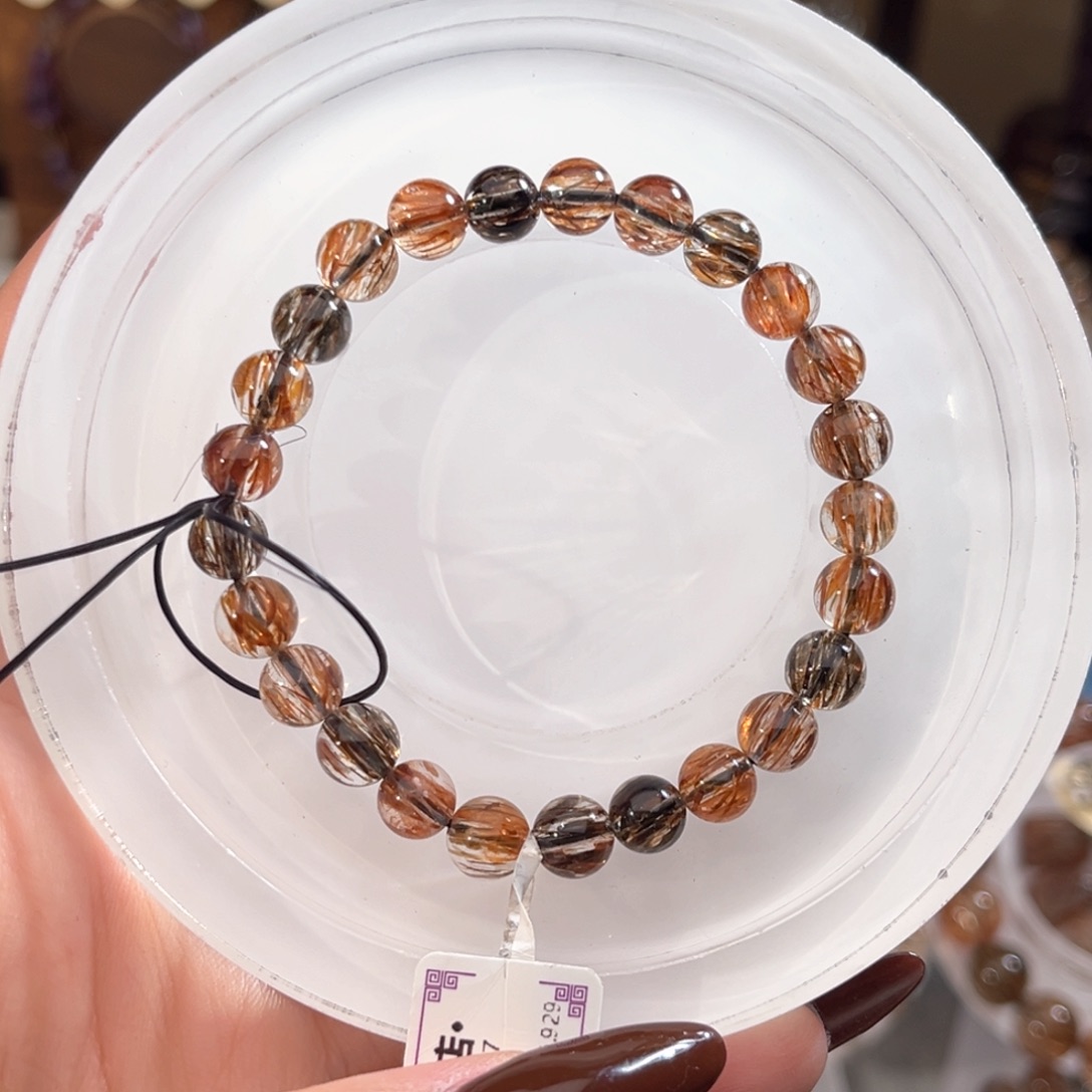 未镶嵌水晶手链黑金超七7