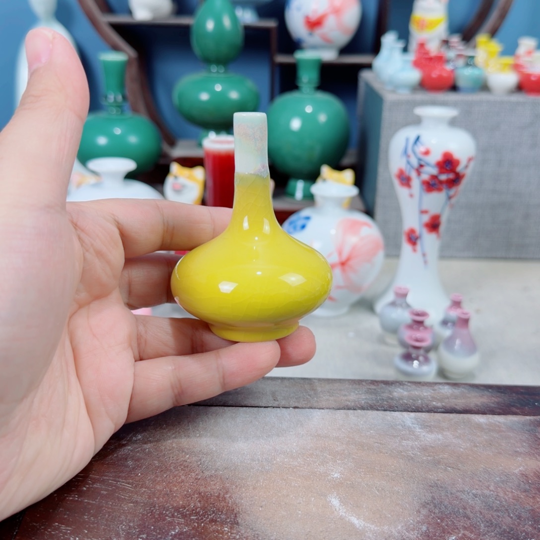陶瓷手工小花器摆件