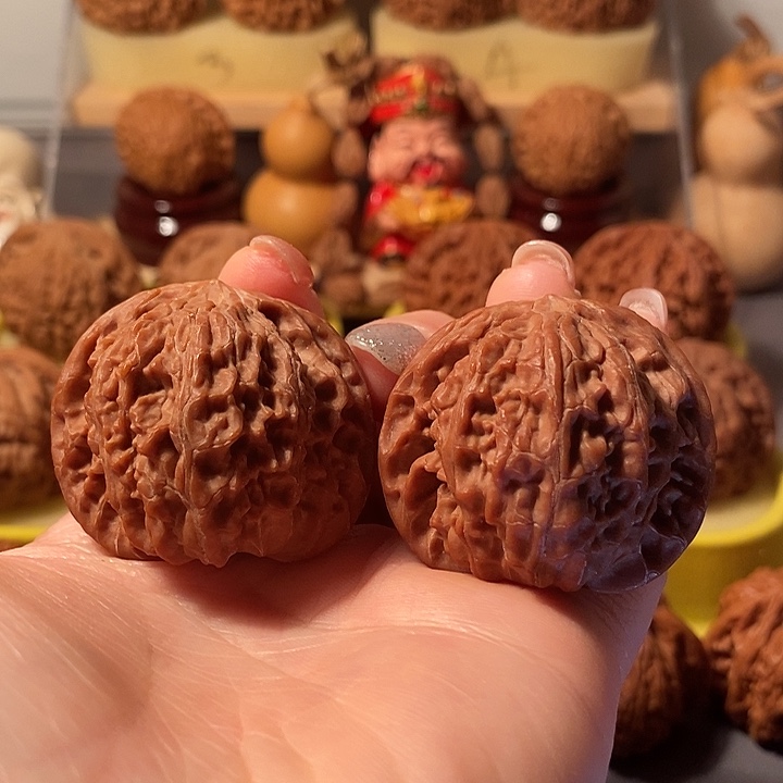 和***柔文玩核桃吊坠40磨盘