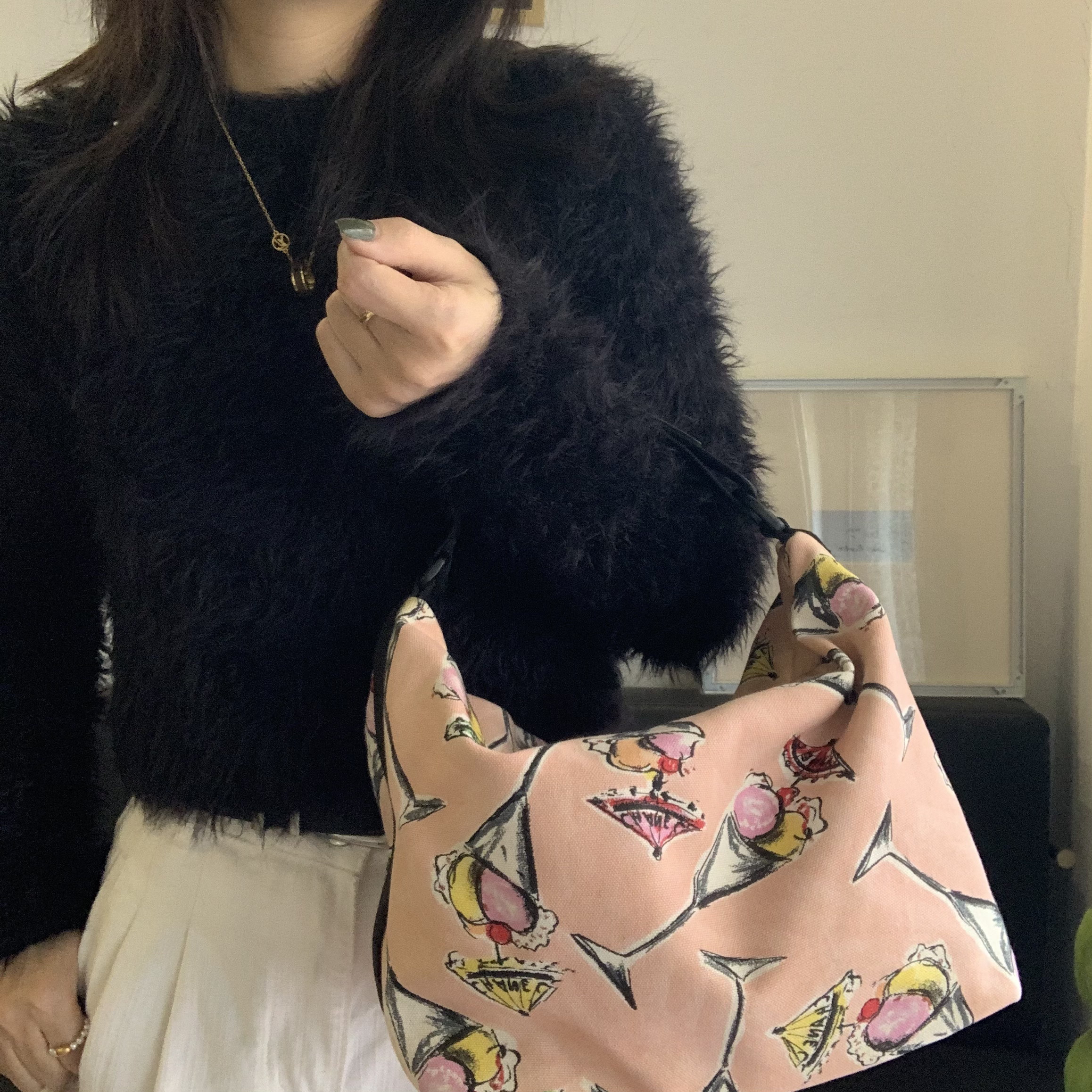 95新 Chanel/香奈儿 7 帆布涂鸦系列饭盒包