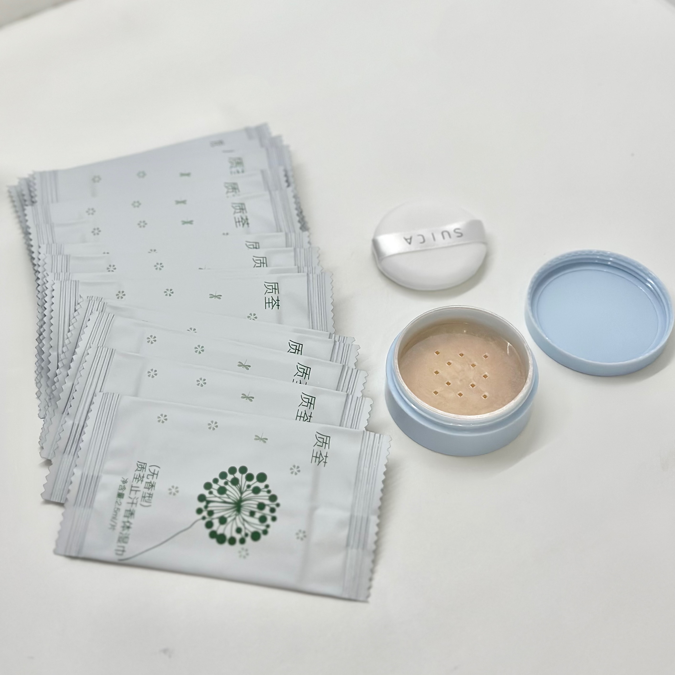 草本偏方腋下狐臭香体粉(配湿巾)