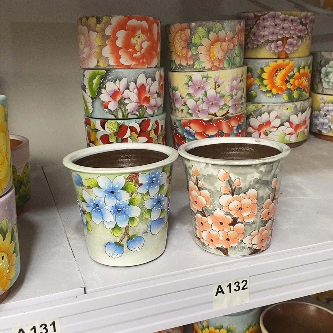 糖****花盆紫砂手绘盆满28包邮