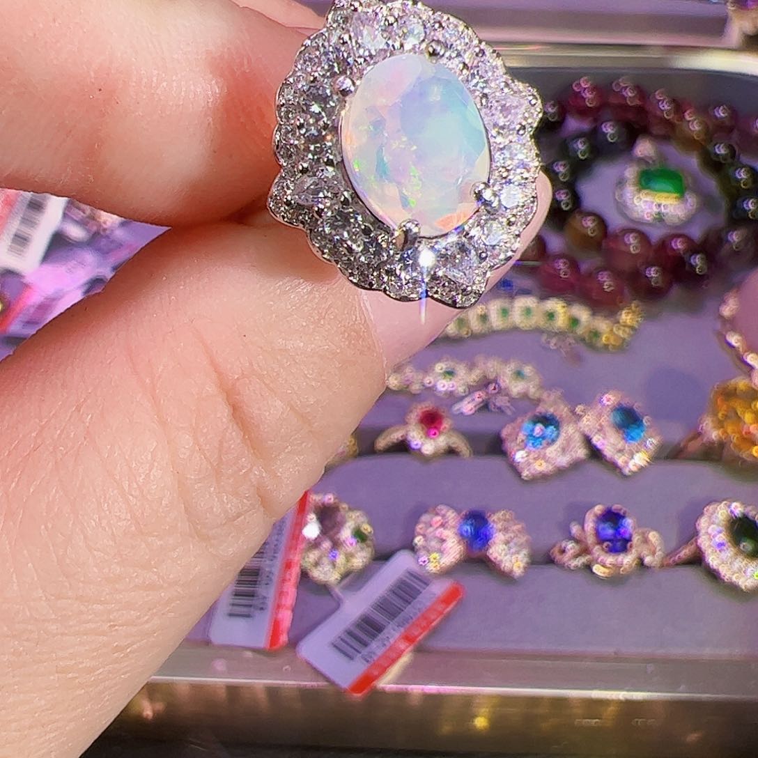 欧泊欧泊戒指银S925镶嵌