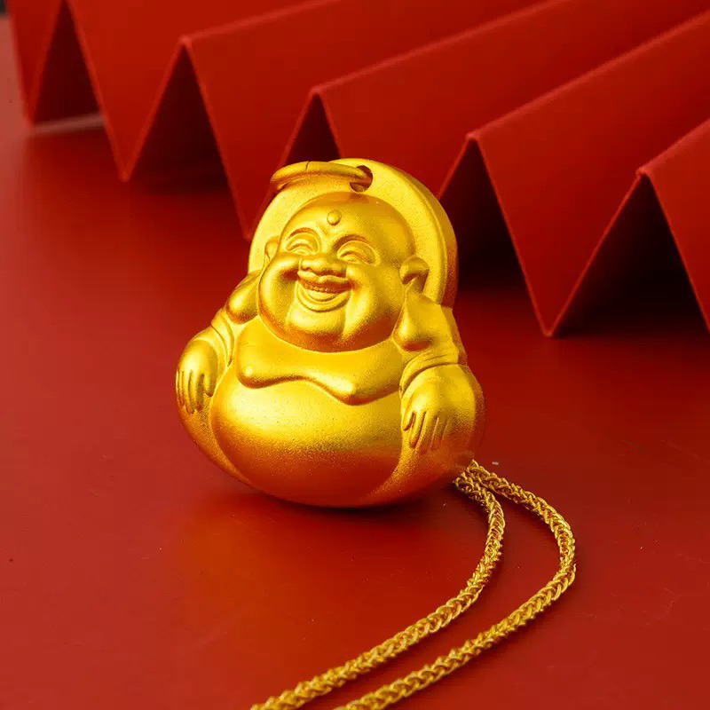     【矿金手作】福字弥勒大-小佛男女款 本命佛头