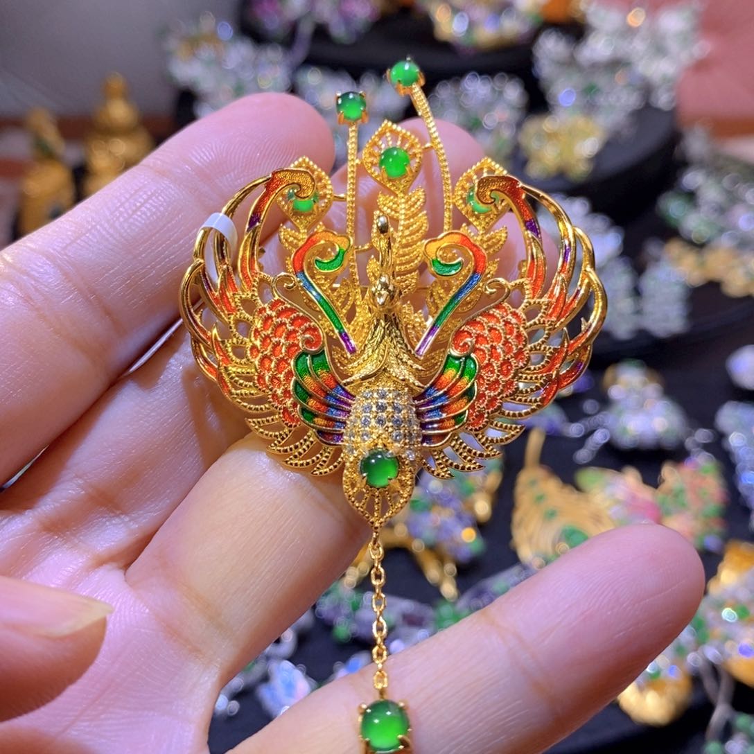 翡翠银S925镶嵌项圈天然翡翠