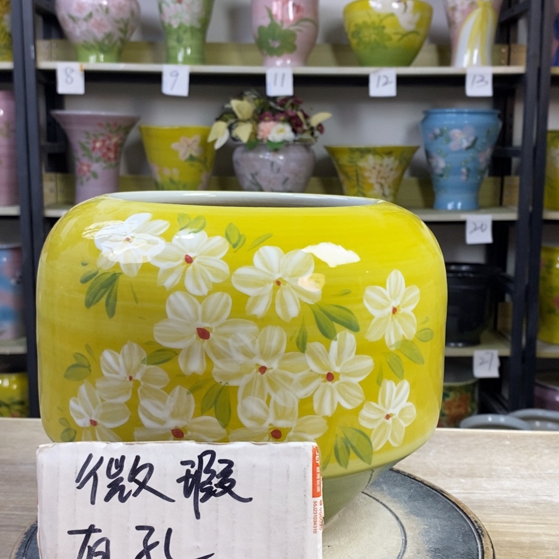 景德镇手工手绘陶瓷花盆
