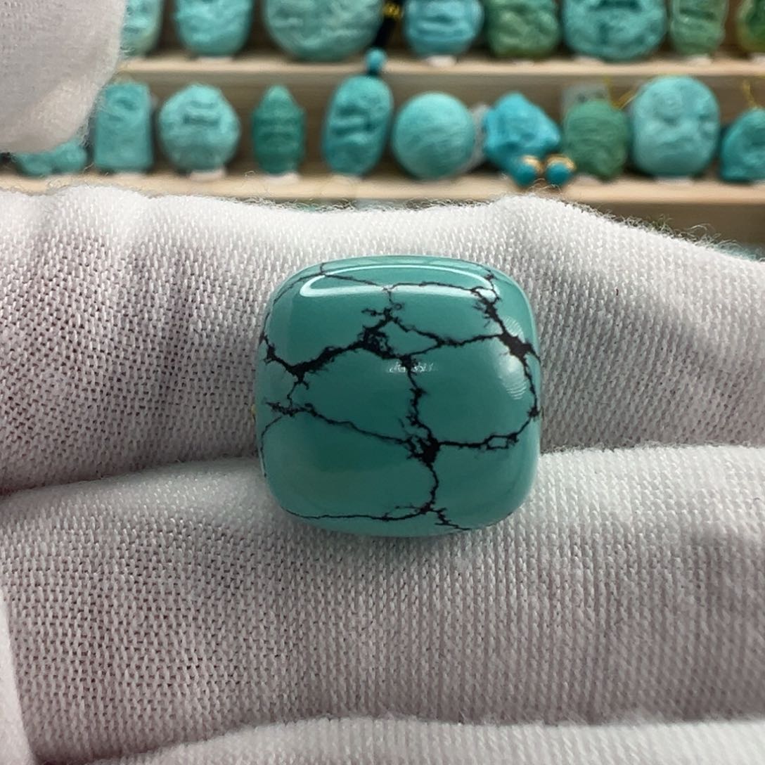 未镶嵌绿松石老型珠14.5x14.1mm