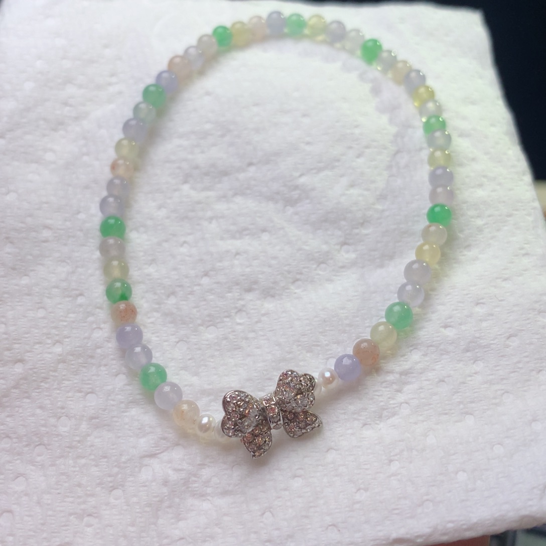 定制翡翠未镶嵌圆*马卡龙