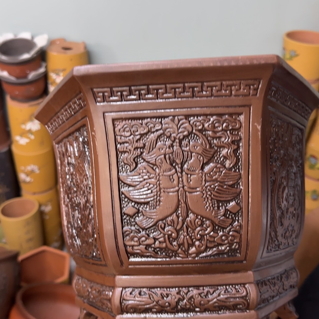 紫砂花盆口径26.22口径