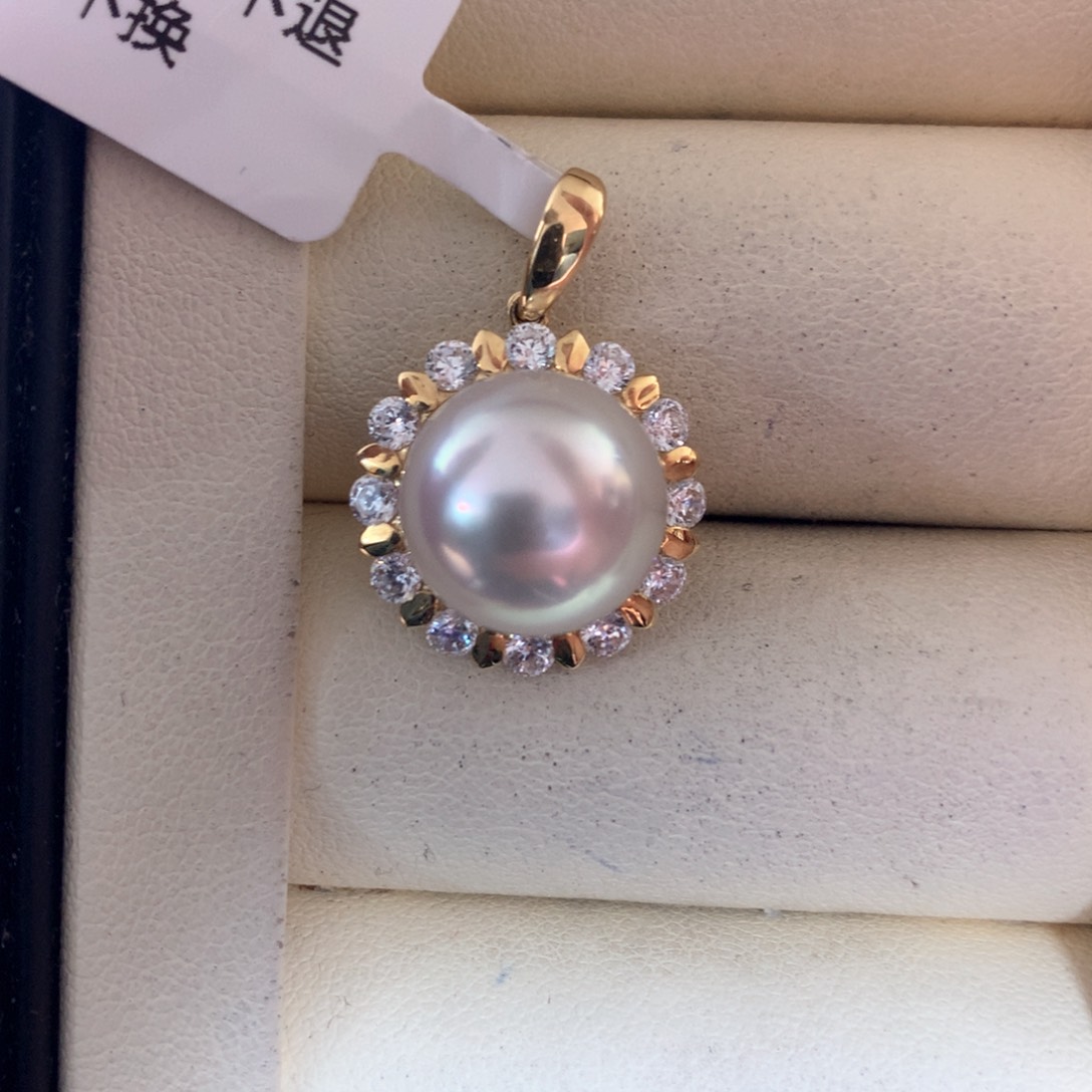 海水珍珠戒指18K金镶嵌