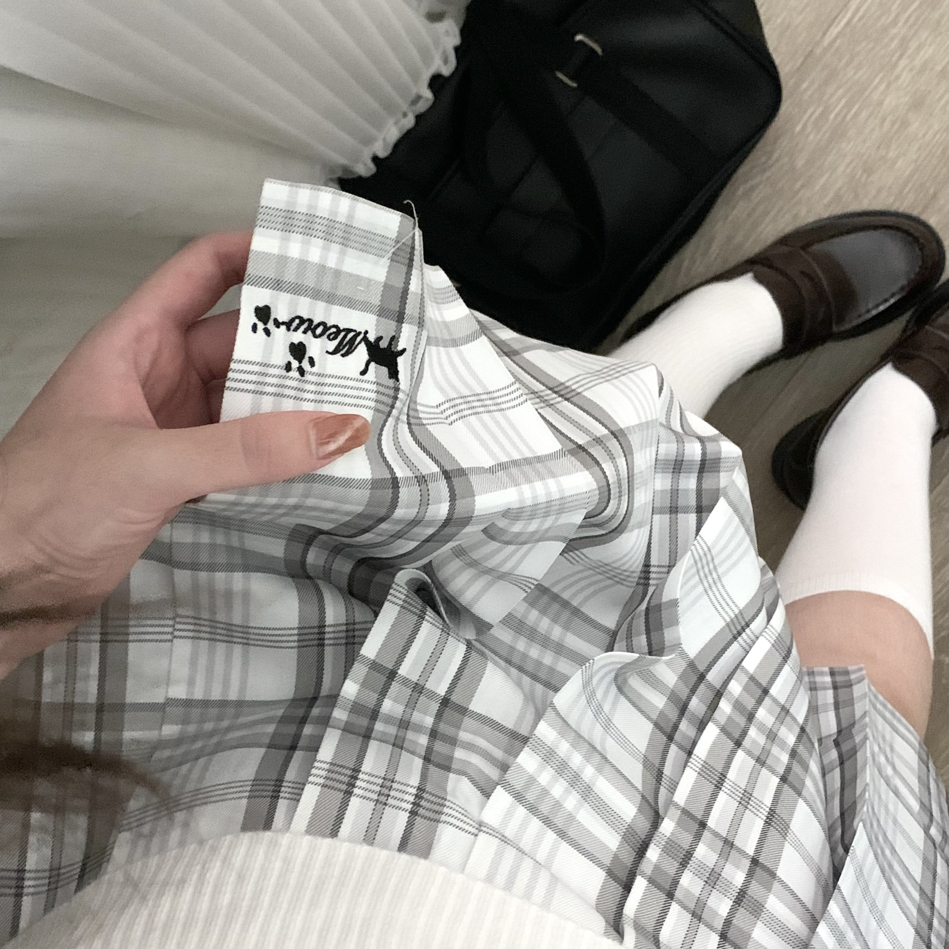 甜猫酱原创【小喵弦】正版jk格裙校供感半身裙女学院风日系百褶裙