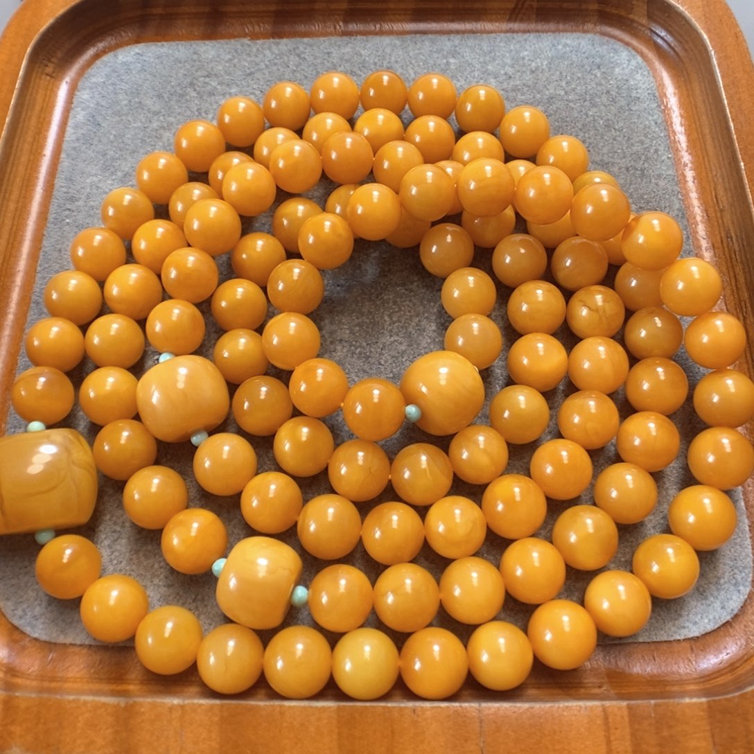 未镶嵌项链蜜蜡108