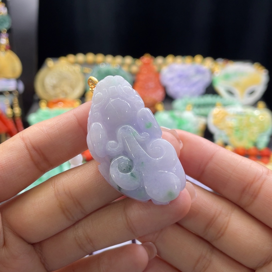 翡翠颈饰未镶嵌代编织