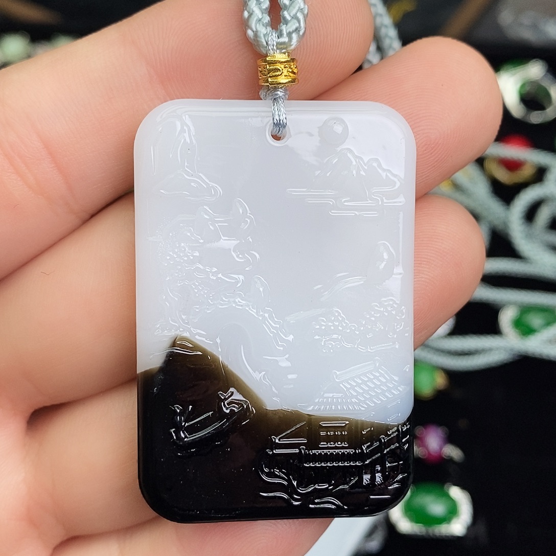 翡翠未镶嵌颈饰一图一物