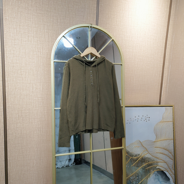 AF524孕妇绿色针织开衫90-135