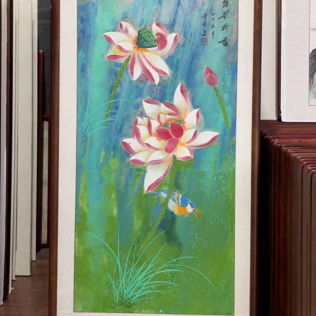 国画带框尺寸63*123厘米