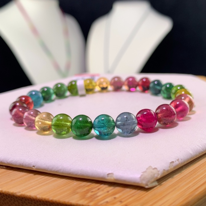 双色碧玺手链未镶嵌