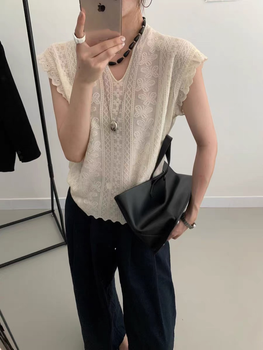 婷～V领宽松显瘦百搭针织衫上衣