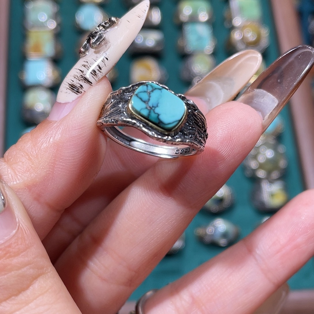 R***r绿松石银S925镶嵌戒指