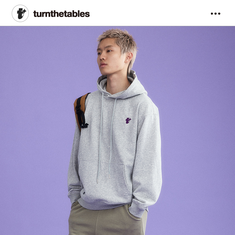 turnthetables秋冬季连帽卫衣情侣款套头衫百搭长袖