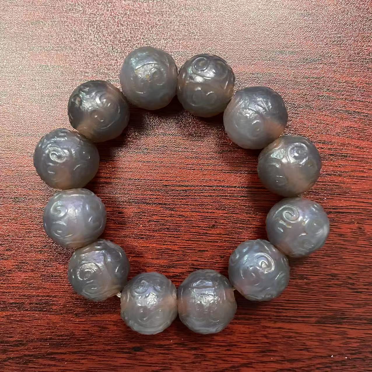 烟紫色玛瑙串珠12颗（以直播间展示为主发货）