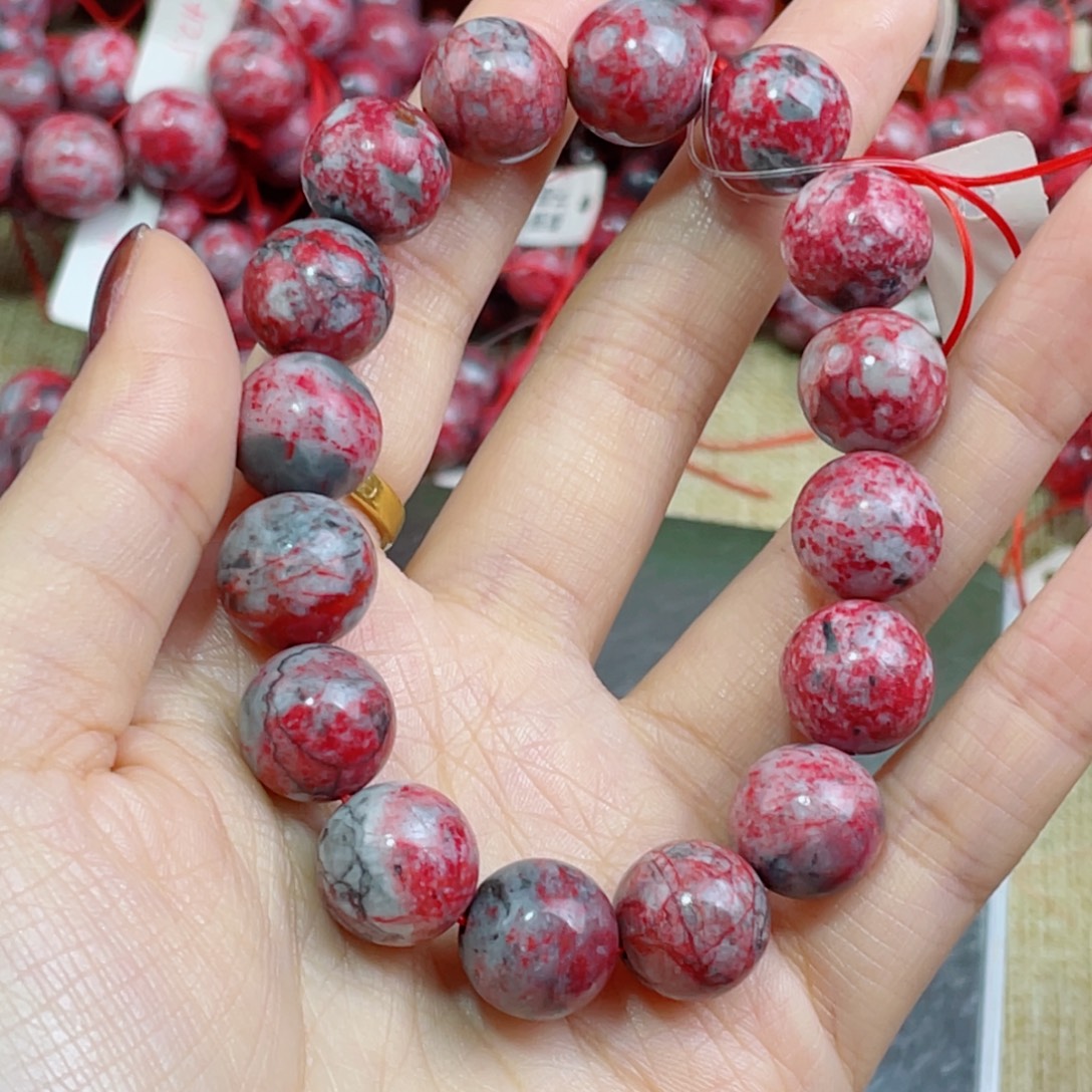 天然辰砂天然原石手串