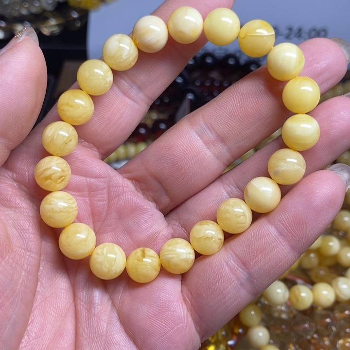 琥珀手链未镶嵌天然蜜蜡手链