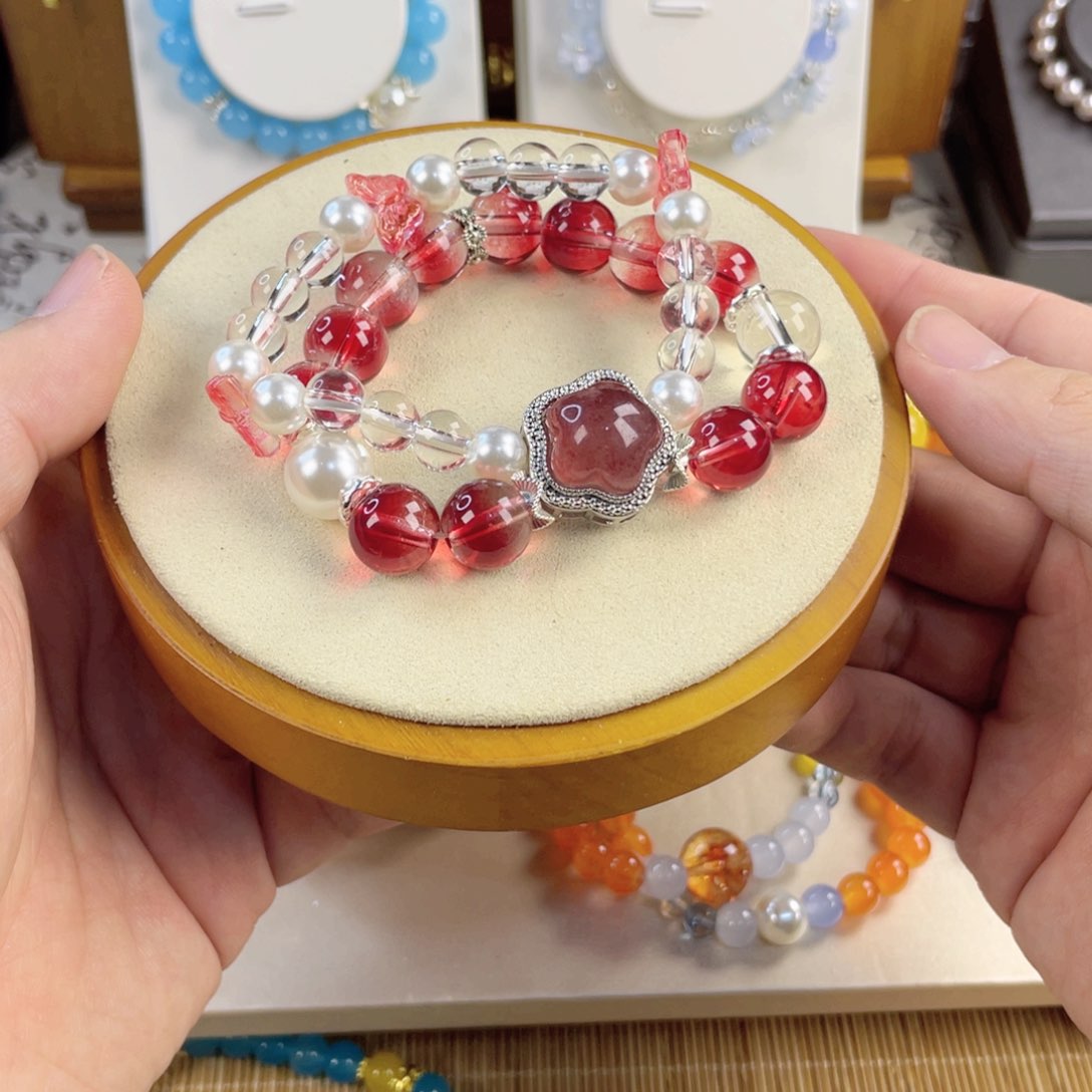 木变石手饰银S925镀金镶嵌