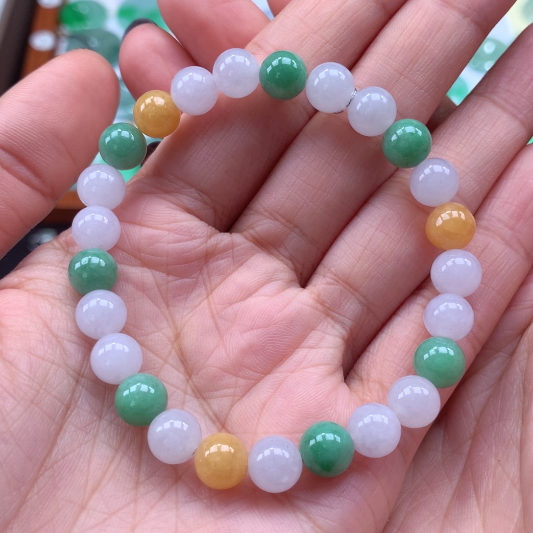 翡翠套链未镶嵌手串