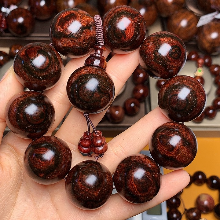 花梨木类手串/手链老挝花梨风化料土埋料油梨老干料2.5