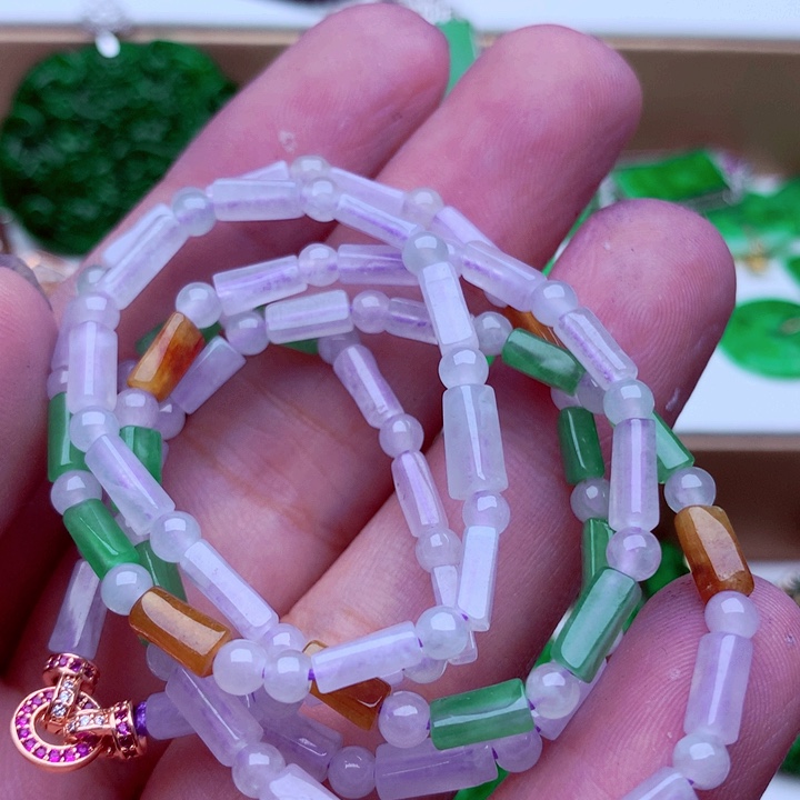 翡翠未镶嵌毛衣链