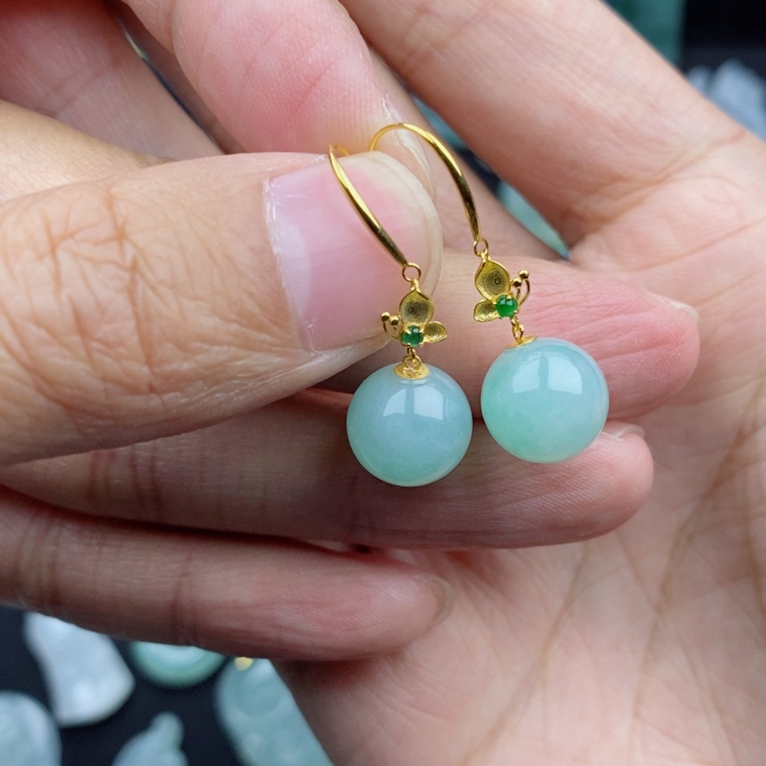 翡翠颈饰18K金镶嵌翡翠翡翠翡翠