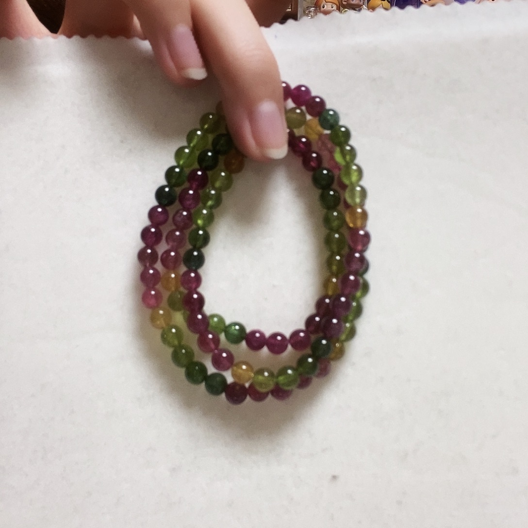 碧玺手串未镶嵌简单