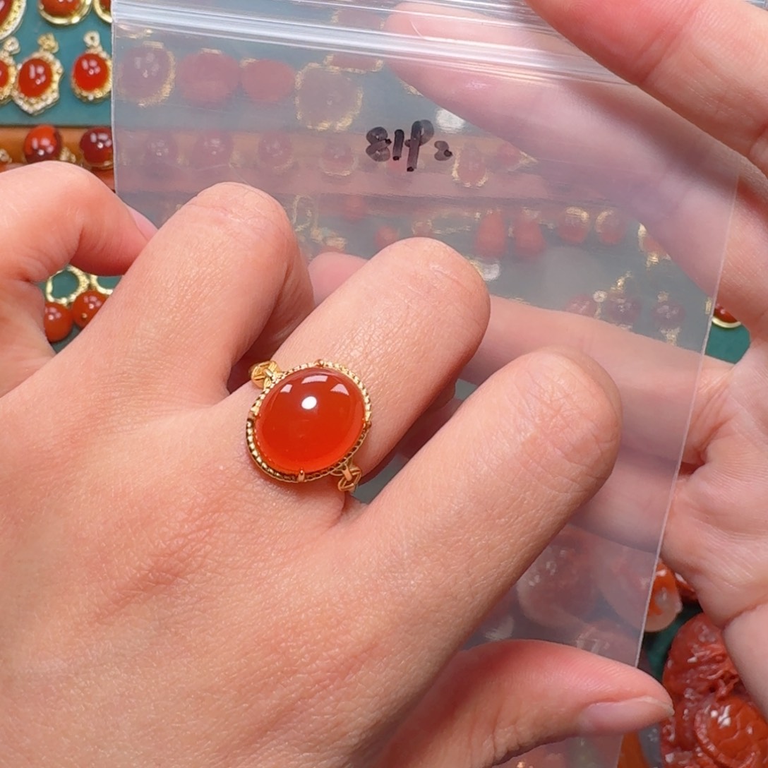 南红玛瑙南红银S925镶嵌