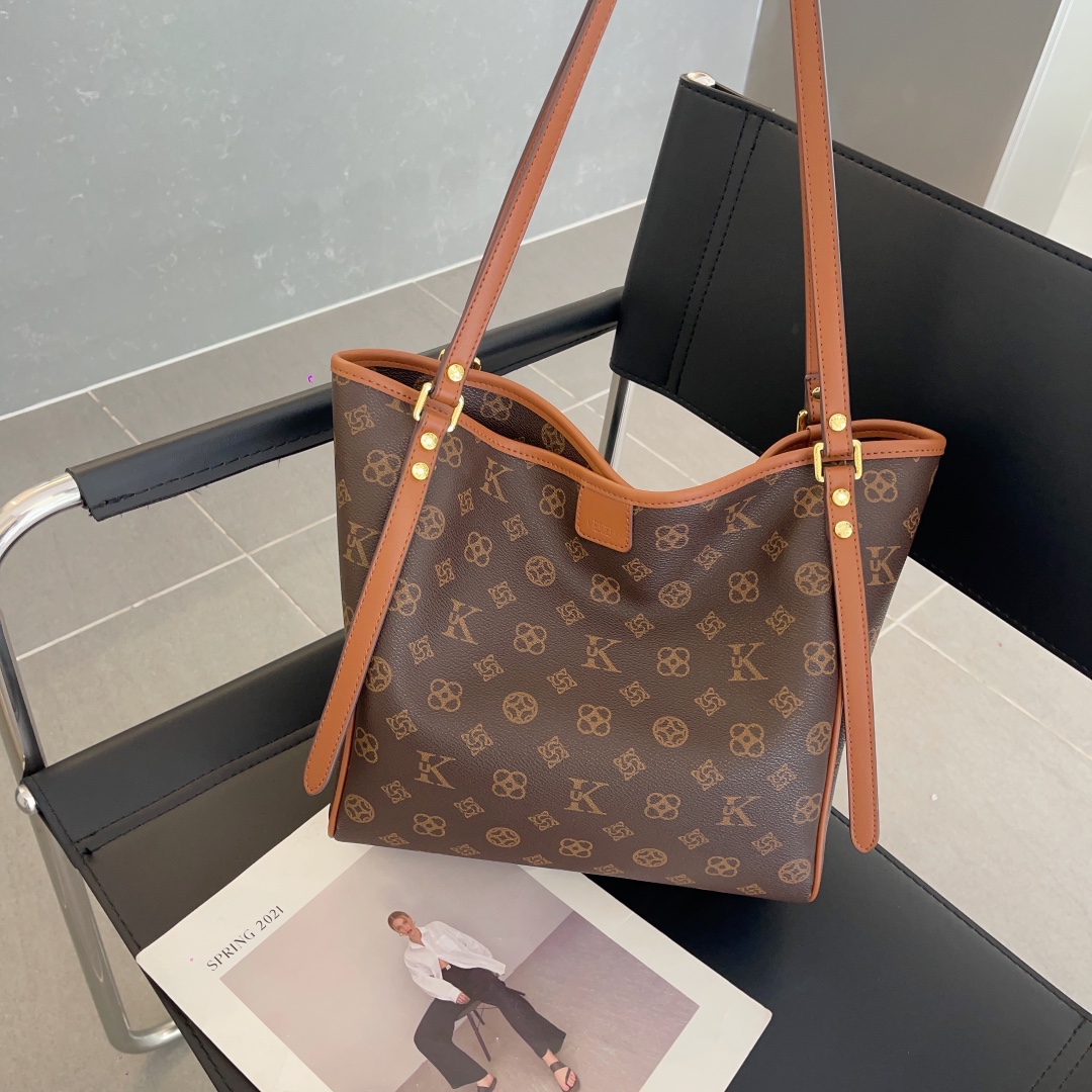 子母包UK女包2025新款大托特宝妈购物袋质感洋气百搭单肩斜挎包