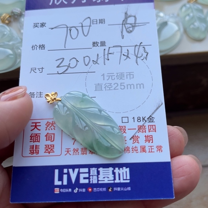 不***姜翡翠未镶嵌颈饰天然