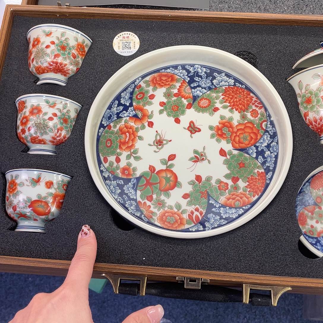 陶景德陶瓷盖碗茶具