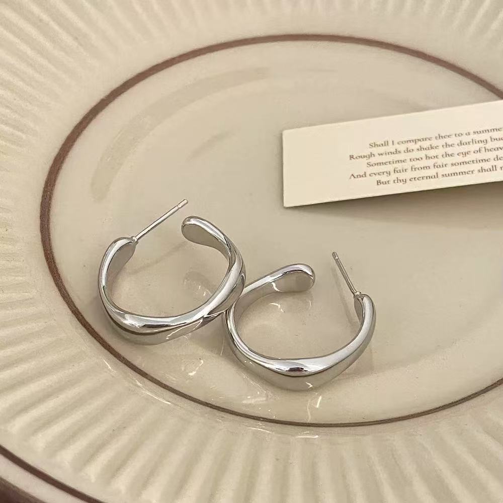 合金耳饰 『雨美 Show』00100不规则耳圈