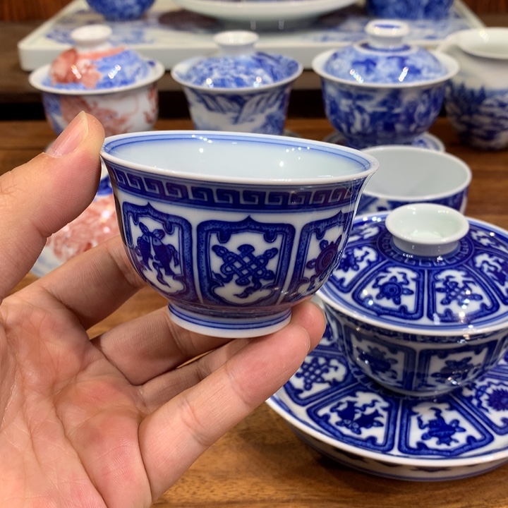 晓月柴窑 八宝铃铛杯